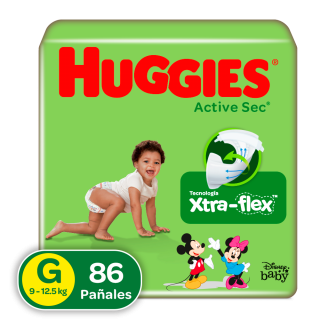 Pañales Huggies Active Sec Etapa 3/G 86U
