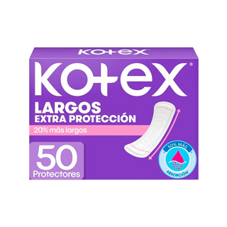 Protectores Diarios Kotex Extra Largos 50 un.