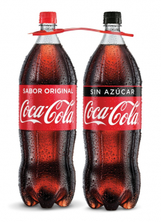 Coca Cola Sabor Original y Coca Cola Sin Azúcar 2 Pack PET 2L