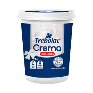 Crema Pura Vaso Trebolac 225 ml.