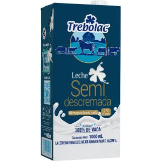 Leche Semidescremada Tetra UHT Trebolac 950 ml.
