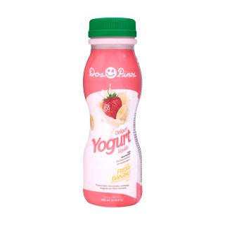 Yogurt líquido fresa banano botella Dos Pinos 200 ml