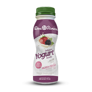 Yogurt Líquido Dos Pinos Sabor Fresa - Mora Botella 200 ml.
