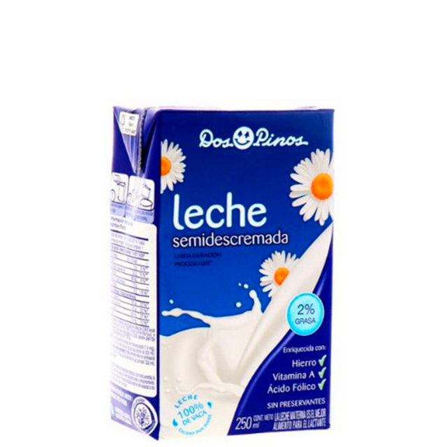 Leche semi descremada Dos Pinos 250 ml