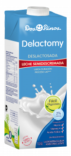 Leche UHT Delactomy semi descremada deslactosada Dos Pinos 1 lt
