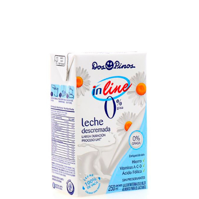 Leche descremada in-line Dos Pinos 250 ml