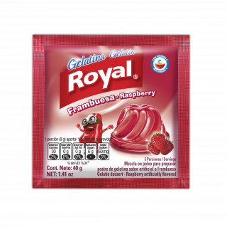 Gelatina frambuesa Royal 40 g