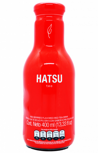 Té Rojo Pu-erh y Frutos Rojos Hatsu 400 ml.