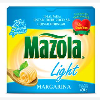 Margarina Mazola 25% Reducida en Grasa 400gr.
