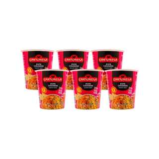 Sopa instantánea jumbo sabor camarón Cantonesa 75 gramos 6 pack