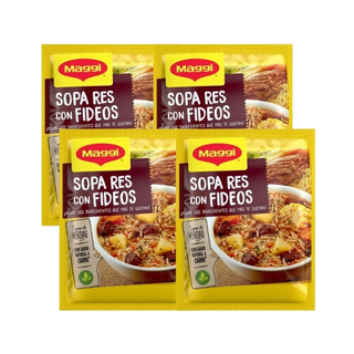 Sopa Res Con Fideos Maggi 60 Gramos 4 Pack.