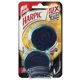 Pastilla de inodoros Power ultra flushmatic Harpic 2 unidad x 90g 