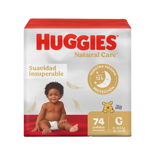 Pañales Huggies Natural Care G Big Pack, 74 Uds.