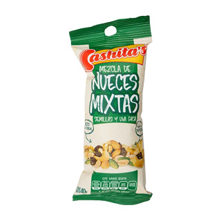 Nuez mixta de semillas y uva pasa Cashitas 40 gramos
