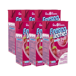 Dos Pinos Leche UHT Saborizada Frescoleche Fresa 250 ml. 6 pack
