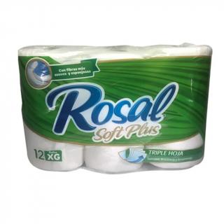 Papel higiénico Rosal Verde XG doble hoja soft plus extra grande 12 rollos