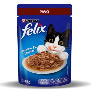 Alimento húmedo gato Felix pavo pouch 85 g