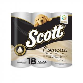Papel Higiénico Scott Esencias Doble Hoja 18 Rollos