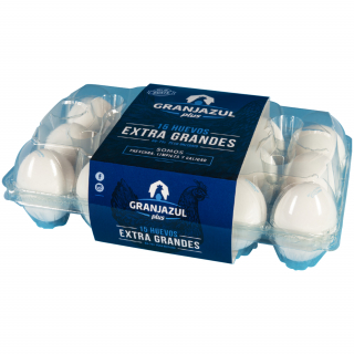 Huevos blancos extra grandes Granjazul 15 uds