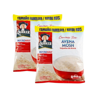 Avena mosh hojuelas de avena Quaker 600 gramos 2 pack