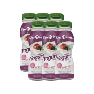 Yogurt líquido sabor fresa - mora botella  Dos Pinos 200 ml 6 pack