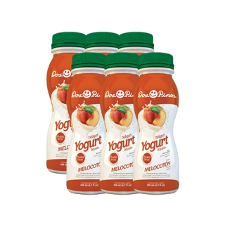 Yogurt líquido sabor melocotón botella Dos Pinos 200 ml 6 pack