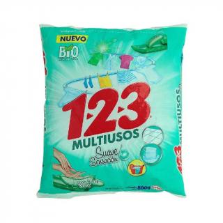 Detergente multiusos 123 Suave Sensacion con Aloe Vera 800 gramos
