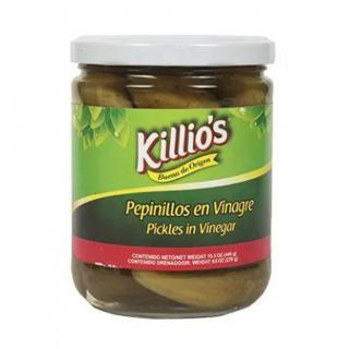 Pepinillos enteros vinagre killios 270 gramos