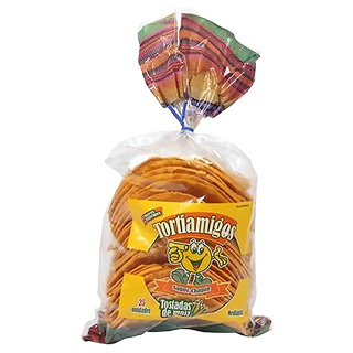 Tostada de maíz mediana Tortiamigos 25 und