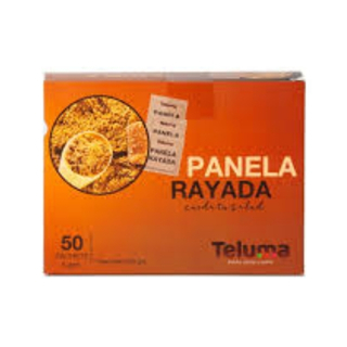 Panela Rallada Teluma 50 Sobres  5 gramos