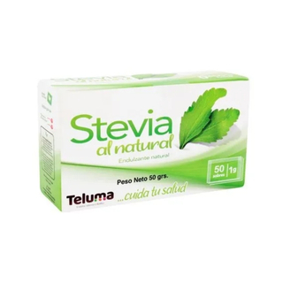Stevia Endulzante Teluma sachet 1 gramo caja 50 unidades