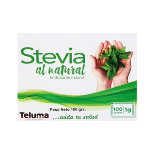 Stevia Endulzante Teluma sachet 1 gramo caja 100 unidades