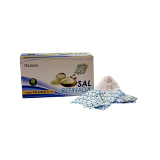 Sal refinada Teluma sachet 1 gramo caja 100 unidades