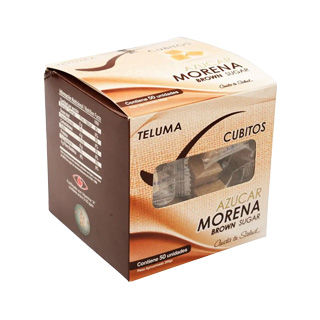 Azucar MorenaTeluma 50 Cubos 4 gr.