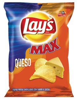 Papalinas Max onduladas de queso Lays 80 g