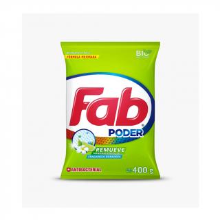 Detergente En Polvo Fab Antibacterial 400 gr.