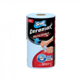 Paños de Cocina Reutilizables Scott Duramax azul, 1 Rollos de 50Paños