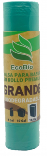 Bolsa grande para basura biodegradable EcoBio 16 g 14 und
