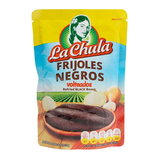 La Chula Frijoles Negros Volteados 8oz