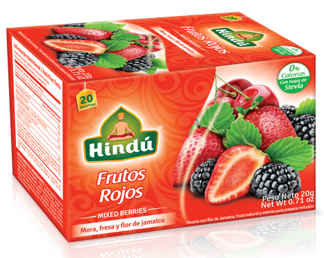 Té Frutos Rojos Hindu 20 sobres.