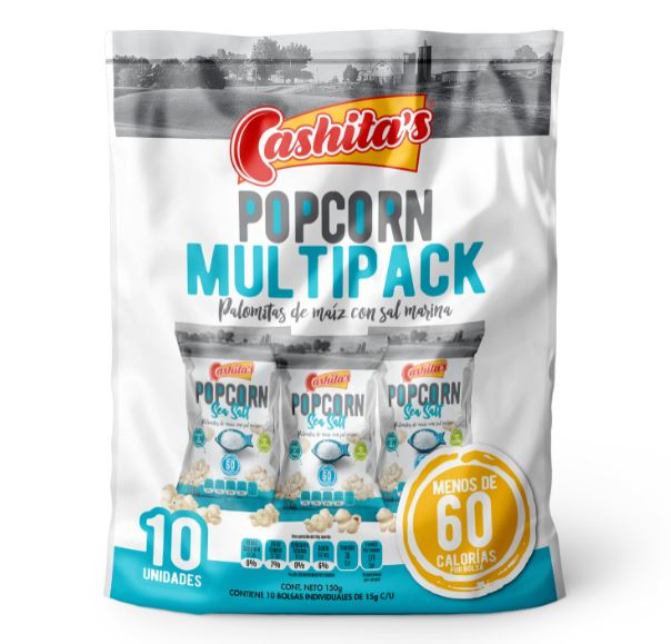 Poporopos sal marina Cashitas 10 pack x 150 gr