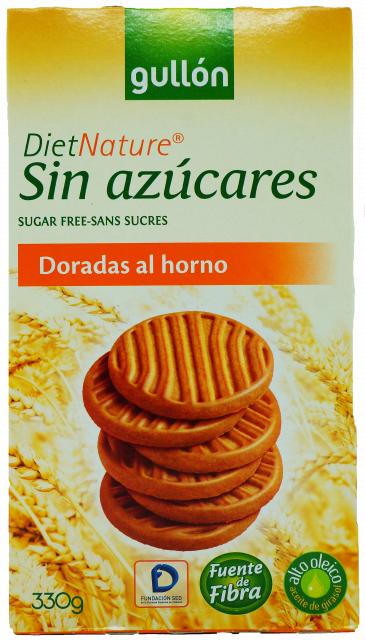 Galleta doradas al horno sin azúcar Diet Nature Gullon 330 g