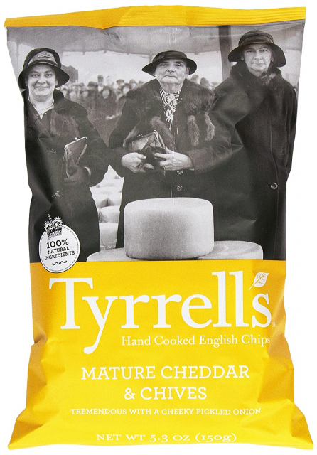 Papalina horneada Tyrrell´s mature cheddar and chives  150 gr.