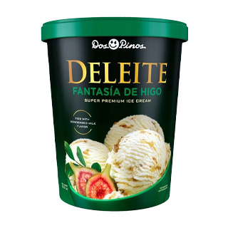 Helado Deleite fantasia de higo Dos Pinos 1/4 Galon