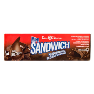 Dos Pinos helado mini sandwich chocolate 8ud