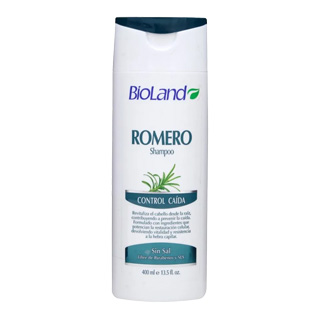 Bioland Romero Shampoo Control Caida Sin Sal Libre de Parabenos y SLS 400ml