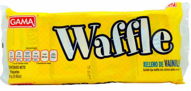 Galleta waffle vainilla Gama 12 uds 240 g
