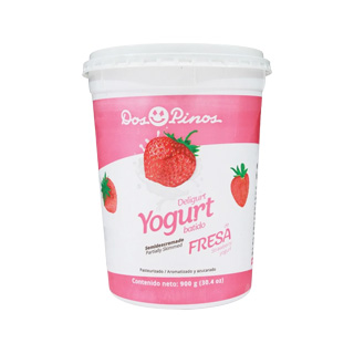 Yogurt fresa Dos Pinos 900 Gramos