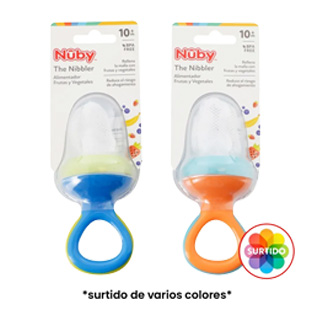 Nuby Alimentador Frutas Y Vegetales Nibbler Con Tapa The Nibbler Feeder 10+ meses 1 Un