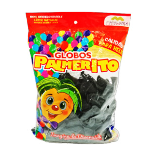 Palmerito Globo #9 Negro 100UN.